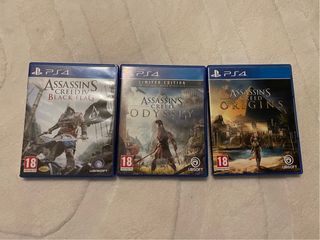 PS4 Assassin's Creed Black Flag, Odyssey, Origins