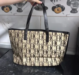 Bolso Tote Carolina Herrera Beige Marrón