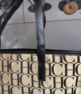 Bolso Tote Carolina Herrera Beige Marrón