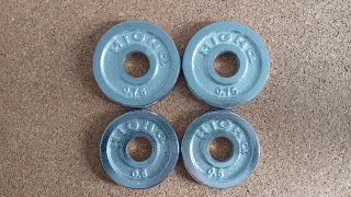 4 Discos Pesas 0.75kg y 0.5kg