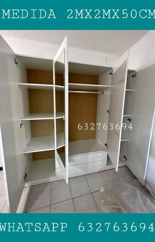 Armario 200x200x50cm con Espejo