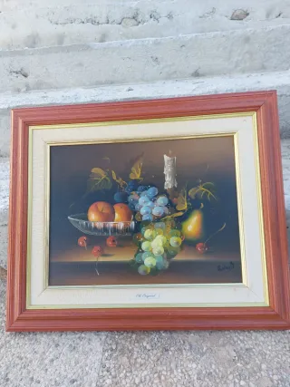 Quadri di natura morta con frutta e candela, vari