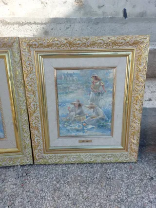 Quadri di natura morta con frutta e candela, vari