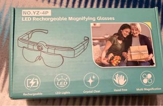 Óculos de Aumento LED Recarregáveis