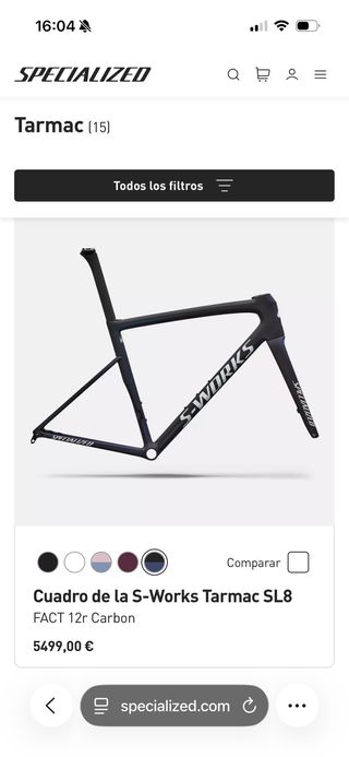 Bici S-Works Tarmac SL8 Talla M.