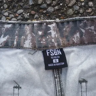 Jeans Cargo Camo Grigio Bianco