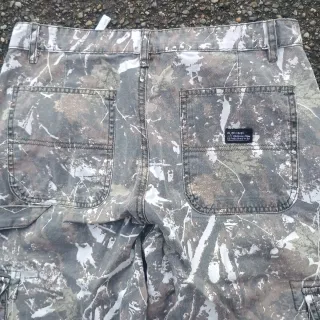 Jeans Cargo Camo Grigio Bianco