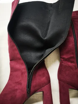 Botas altas granates