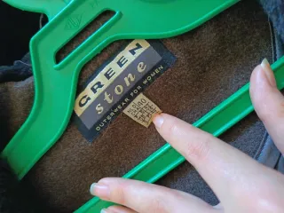 Abrigo de lana marrón y negro 40