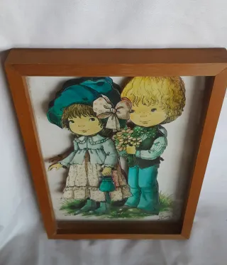 Cuadro Mary May antiguo 30x22cm