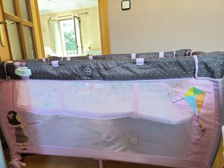 Cuna de viaje rosa Asalvo