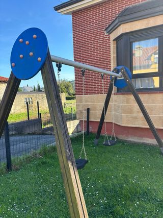 Columpio doble grande exterior