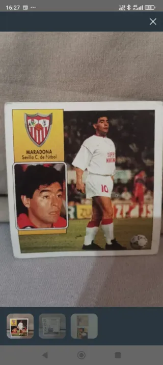 Cromo Maradona Sevilla Liga 92/93