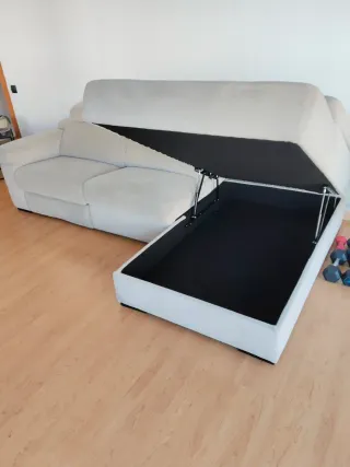 Sofá modular beige/gris tela