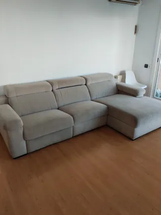 Sofá modular beige/gris tela