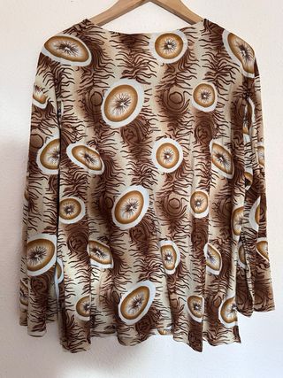 Camiseta manga larga estampada