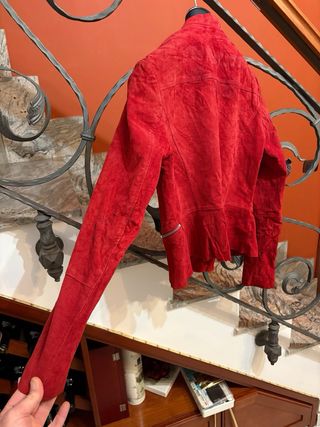 Giubbino mod. chiodo donna vera pelle scamosciata