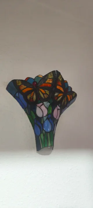 Lámpara Tiffany Mariposa Vidrio