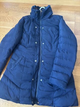 Chaquetón largo azul