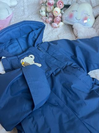 Buzo enterizo azul bebé con osito