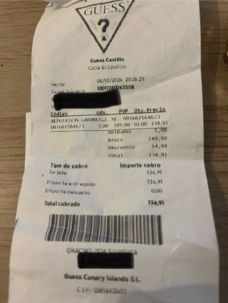 Reloj Guess Hombre Negro y Dorado