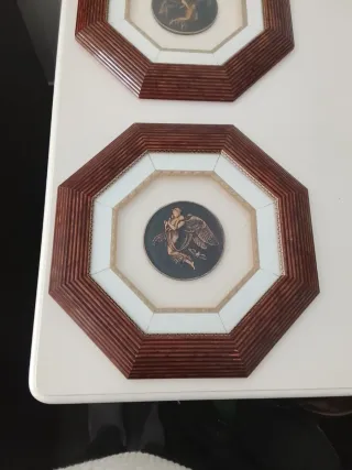 Pareja Cuadros Octogonales Ángeles