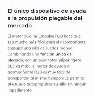 Motor silla de ruedas plegable EMPULSE R20