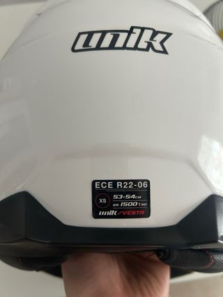 Casco moto blanco UNIK