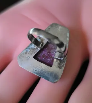 Anillo Plata Piedra Natural Multicolor