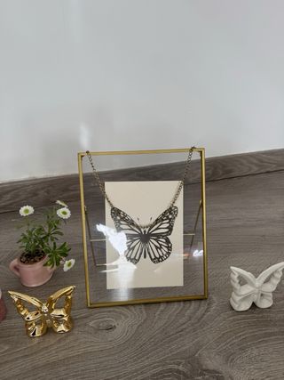 Decorazione Farfalla in Metallo e Ceramica