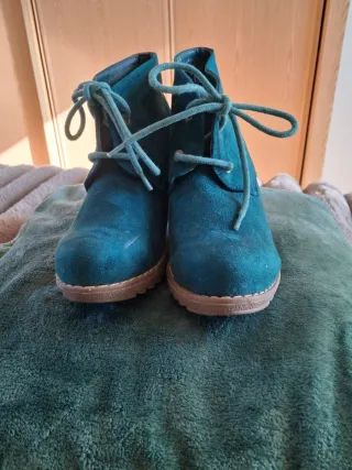 Botines de tacón verde