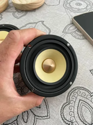 Altavoces Hifi Negro y Dorado