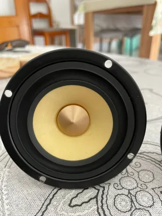 Altavoces Hifi Negro y Dorado