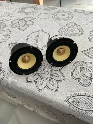 Altavoces Hifi Negro y Dorado