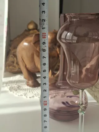 Juego  Lauscha de 8 jarrones de cristal