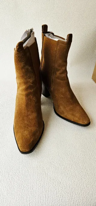 Botines serraje Mango Talla 38