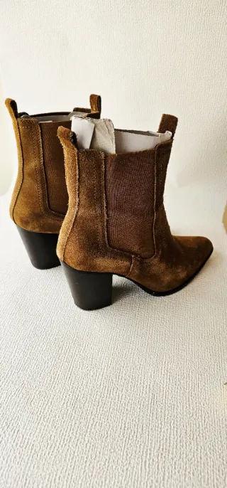 Botines serraje Mango Talla 38