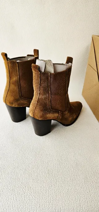 Botines serraje Mango Talla 38