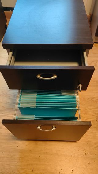 Conjunto Muebles Oficina Madera y Cristal