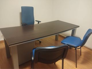 Conjunto Muebles Oficina Madera y Cristal