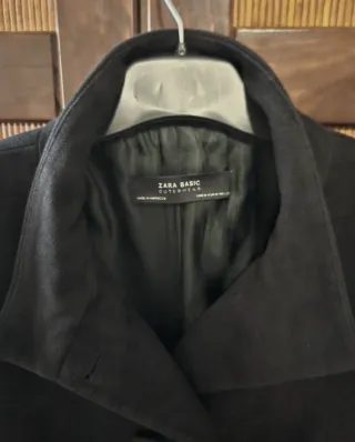 Abrigo corto lana Zara Talla M