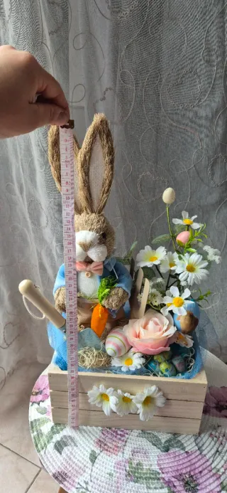 Composizione Pasquale Coniglietto Decorativo