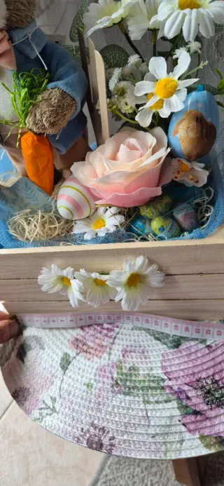 Composizione Pasquale Coniglietto Decorativo