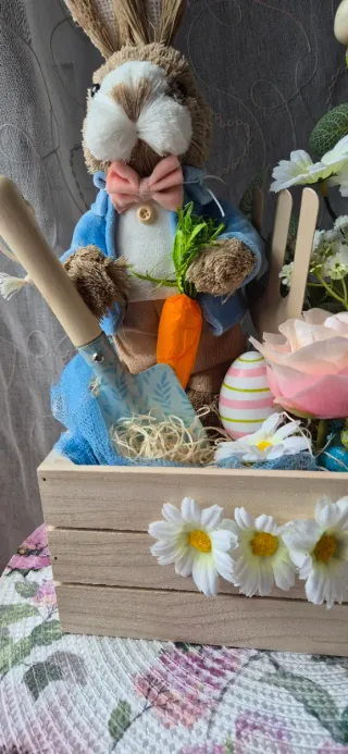 Composizione Pasquale Coniglietto Decorativo