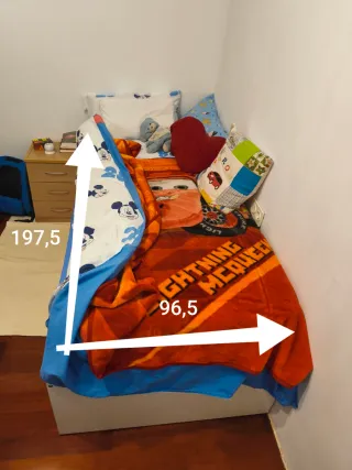 Cama nido 90,cama oculta con 3 cajones.DESMONTADO.