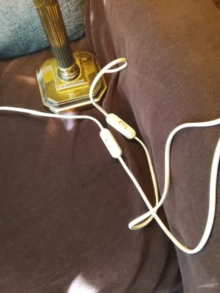 Conjunto 2 Lámparas Mesa Doradas y Marrones