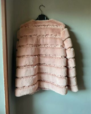 Chaqueta de pelo rosa