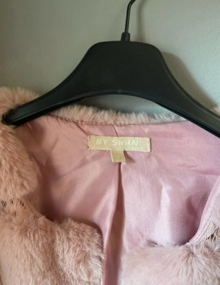 Chaqueta de pelo rosa