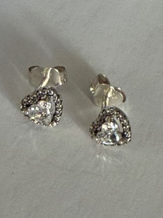 Pendientes Corazón Pandora Plata