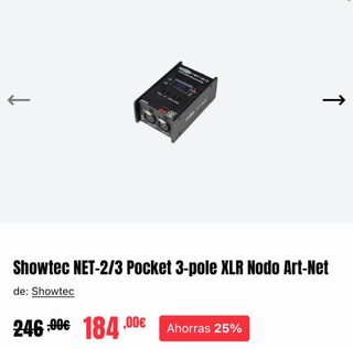 Showtec NET-2/3 Pocket Art-Net Nodo